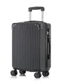 YONSLY Hartschalen-Trolley Reisekoffer ABS Hartschalen Trolley, Rollkoffer Handgepäck, 4 Rollen, Sicherheitsschloss, Weichem Gummigriff,56/66/76 cm, 45/69/99 L