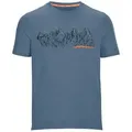 Killtec T-Shirt MN TSHRT C Schnelltrocknendes Herren T-Shirt mit Berg-Print und Melange-Optik blau 6XL (62)