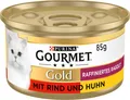 PURINA Gourmet Gold Raffiniertes Ragout Duetto Katzenfutter Rind & Huhn 12 x 85g