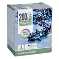 Weihnachts Lichterkette bunt - 4m / 200 LED - Garten Baum Deko Beleuchtung Außen