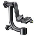 K&F CONCEPT Aluminium Gimbalkopf, Professional Heavy Duty Metall 360° Panorama Stativkopf mit 20 KG Tragkraft, Acra Swiss System,1/4'' Gewinde und Wasserwaage, ideal für Tier- und Sportfotografie