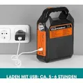 EASYmaxx Solar-Generator Kit 4500mAh 2 Auflademodi: Solarpanel oder USB Aufladen von Handy Powerbank Integriertes FM-Radio inkl. Lautsprecher
