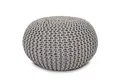Amagohome Sitzhocker Strickhocker Pouf Ø45 o. 55cm Bodenkissen Sitzpouf XXL Baumwolle recyc