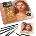Castle Arts Themed 24 Buntstiftsets in Blechdose, perfekte Farben für 'Portraits'. Mit hochwertigem, glattem Farbkern, hervorragender Misch- und Überlagerungsleistung für großartige Ergebnisse