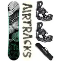 Airtracks Snowboard Snowboard Set Steezy Rocker Wide »Mod. 25/26 (3er Pack, 3 St., Snowboard Board Steezy Rocker Wide + Bindung Master + SB Bag), / 145 150 155 160 cm Master M (Gr.38-41) | 145 cm