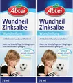 Abtei Wundheil Zinksalbe Wundpflege Creme antibakteriell und wundheilend 2x 75ml