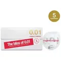 Sagami Einhand-Kondome ultra-ultradünnes Kondom 0,01mm 5 Stück weiß