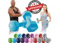 Miweba Sports Gymnastikhanteln 2er-Set NKH100, bodenschonend, 0,5-10 kg, Anti-Rutsch-Oberfläche (Türkis, 2x 4,0 Kg)