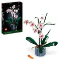 LEGO Icons Orchidee, Kunstpflanzen Set mit weißen und rosa Blumen, Modellbausatz