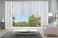 HOME WOHNIDEEN Schiebegardine JENNA (6 St), Klettband, halbtransparent, Schiebevorhang Jacquard Set