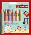 Buntstift, Wasserfarbe & Wachsmalkreide - STABILO woody 3 in 1 - 6er (US IMPORT)