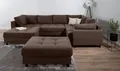 COLLECTION AB Wohnlandschaft Toni U-Form, B: 298 cm, Set: Sofa & Hocker, 2 Zierkissen, Federkern