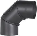 Firefix Ofenrohr, Bogen, 150 mm, 90 °, Stahlblech, mit Tür