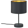 Trio Leuchten Tischleuchte, Schwarz, Gold, Metall, Textil, 33 cm, Lampen & Leuchten, Innenbeleuchtung, Tischlampen, Tischlampen