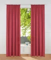 Otto Home Vorhang "Raja, Gardinen mit Kräuselband, Vorhänge Wohnzimmer" Gr. 1, rot, 145cm, Kräuselband, 140cm