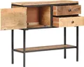 vidaXL Sideboard 85x30x80 cm Raues Mangoholz