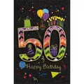 BSB Grußkarten 50. Geburtstag - Collage - Glückwunschkarte im Format 11,5 x 17 cm