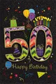50. Geburtstag - Collage - Glückwunschkarte im Format 11,5 x 17 cm mit Briefumsc