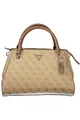 GUESS JEANS Umhängetasche, Beige Damen Tasche mit verstellbarem Riemen und vielen Fächern
