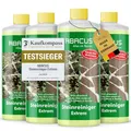 ABACUS® Steinreiniger Extrem, intensiver Steinreiniger für außen mit Sofortwirkung, entfernt sofort Schmutz, Grünbelag, Flechten & Algen auf Steinen in Minuten, Steinreiniger Intensiv außen 4x 1000ml