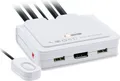 InLine KVM Switch 2-fach Displayport 1.2 4K USB mit Audio integr. Kabel 2-Port (63613I)