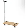 Wiltec Transportroller mit Griff 575 x 290 x 650 mm mit 200 kg Traglast je Möbelroller, Rollbrett aus Holz mit 4 Lenkrollen
