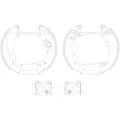 1x Bremsbackensatz TEXTAR 84038002 passend für CITROËN PEUGEOT