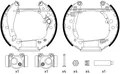 TEXTAR 84038002 Brake Shoe Set for CITROËN PEUGEOT