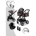 Moon Aura Set mit Cosmo 2.0 3in1 Kinderwagenset, Farbe/Dessin: Tonka/Melange
