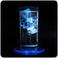 PRECORN 1x LED Untersetzer Bierdeckel Leuchtend für Getränke ON/Off Taste Wasserdicht Untersetzer Acryl Rund für Gläser Flaschen Partys Hochzeiten Bar Weihnachten Pub Geburtstag Leuchtuntersetzer