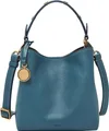 FOSSIL Umhängetasche Handtasche Jessie Bucket Crossbody Bag Drizzle blau