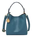 FOSSIL Jessie Bucket Crossbody Bag S Umhängetasche Tasche Drizzle blau