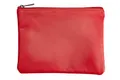 Josephine Osthoff Banktasche große Geldtasche Dokumententasche DIN A5 100% Echtleder mit Reißverschluss (943), Farbe:Kirsche