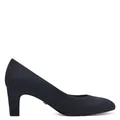 Tamaris Damen Pumps klassisch rund Blockabsatz samtige Haptik 1-22418-41, Größe:40 EU, Farbe:Blau