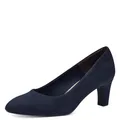 Tamaris Damen Pumps mit Blockabsatz, blau, 40 EU