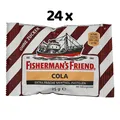 Fisherman`s Friend Menthol-Pastillen Cola ohne Zucker, vegan 24x 25g