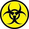 Aufkleber Biohazard I kfz_028 I Ø 10 cm groß rund I Warnung vor Biogefährdung