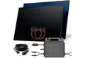SUNNIVA Balkonkraftwerk 1000W BIFAZIAL FULLBLACK komplett Steckdose, (MARSTEK 800W Wechselrichter, PV Solaranlage, 2x 500W Glas-Glas Solarmodule, inkl. 5m Kabel, Bluetooth WIFI, Komplettset)