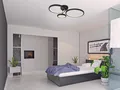 Schwenkbare LED Deckenleuchte dimmbar über Schalter, Wohnzimmerlampe Schwarz