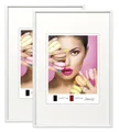 IDEAL TREND 2er 3er 5er Pack Photo Style Set Bilderrahmen Wanddeko Collage Poster Kunststoff Rahmen: Farbe: 2er Pack Weiß | Format: 13x18