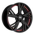 17 Zoll MAM RS5 5x112 ET30 Alufelgen BLACK PAINTED RED INSIDE