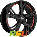 MAM RS5 black painted red inside 7.5x17" ET30 LK5 112 ML 66.6 Alufelgen 17 Zoll