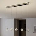 Pendelleuchte Lucande, Hayley, Transparent, für Wohnzimmer, Glas, Modern - 96 - 9 - 9