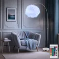 Stehleuchte Lampe Bogenleuchte Federn RGB LED Fernbedienung Höhenverstellbar