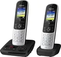 Panasonic KX-TGH722GS Schnurlostelefon Duo mit Anrufbeantworter (DECT Telefon