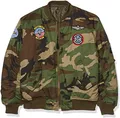 Mil-Tec Ikonische Fliegerjacke MA1 • Klassische Bomberjacke mit Wattierung • Robuste Pilotenjacke mit Strickbündchen • MA1 Flight Jacket mit Armtasche