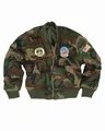 MA1 Bomberjacke Kinder Fliegerjacke XXL Jacke Woodland Army Bundeswehr Abzeichen