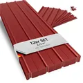 SMART Cover Set H12 Plus, 12 x Trapez-Abdeckblech 125 x 45 cm 6,75 m² inkl. Schrauben (Rot)