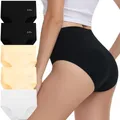 IceReco Unterhosen Damen Unterwäsche Bauchweg Unterhose Baumwolle 5er Pack High Waist Slip Sportunterwäsche Schlüpfer Panties Briefs Underwear Stretch Atmungsaktiv Weich Schwarz Weiß Hautfarben S