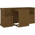 vidaXL Balkonmöbel-Set 2-Sitzer Honigbraun Massivholz Kiefer - Braun
